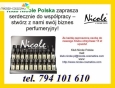 Odkryj fascynujący świat zapachów Nicole! Dołącz do nas i zostań członkiem Klubu Nicole!   szeroka gama doskonałych perfum,  marża (rabat na zakup produktów) 35%  możliwość zdobycia kolejnych upustów 3% - 21%,  dodatkowe bonusy, prezenty motywacyjne,  brak opłaty wpisowej,  brak opłaty członkowskiej